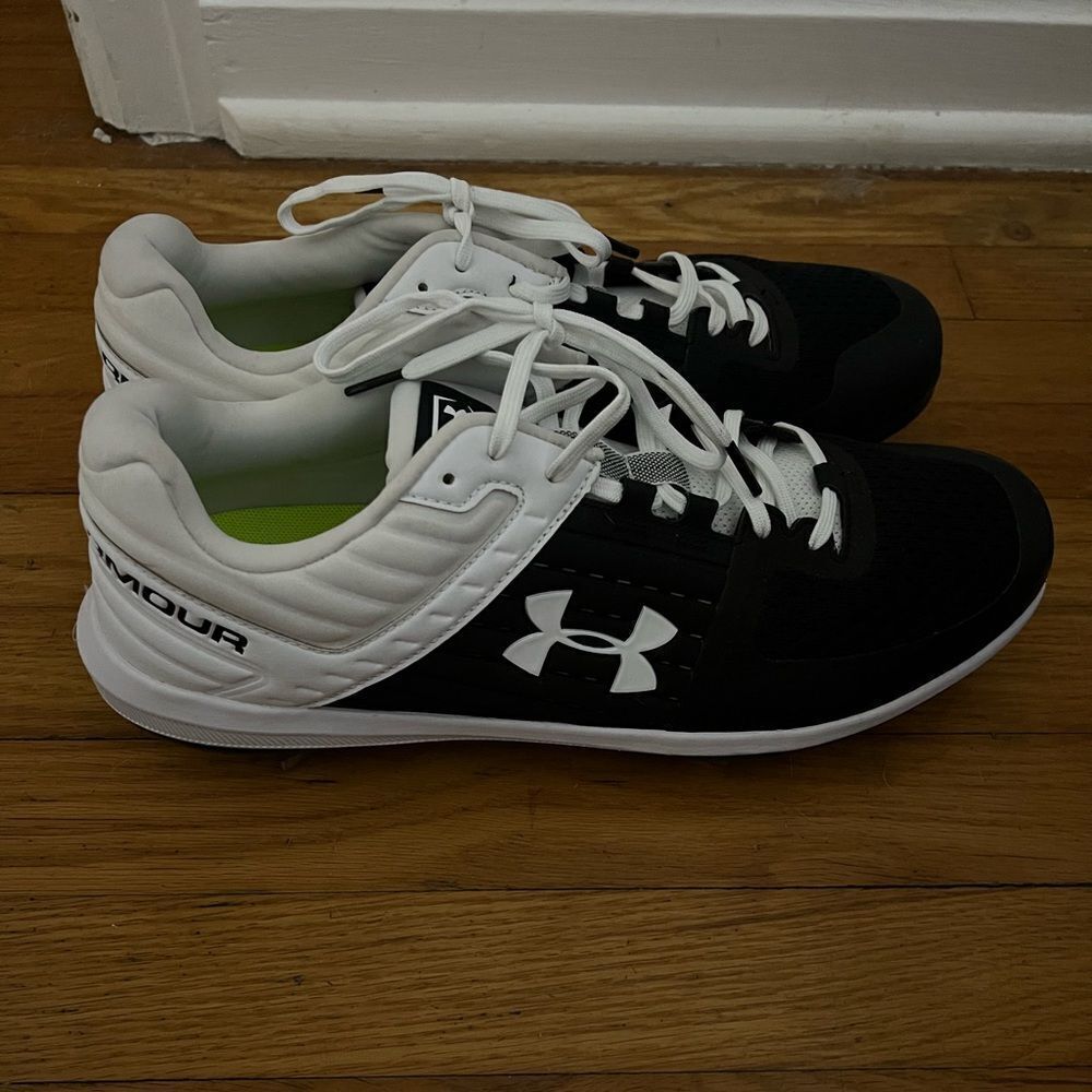 Under Armour Black and White Cleats